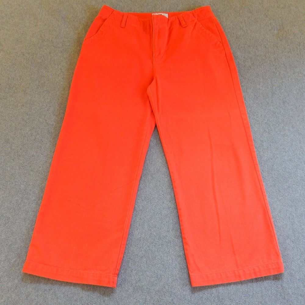 Gap Womens Pants 6 W30 L23 Red Crop Ankle Straight Cotton Career Office Mid Rise
